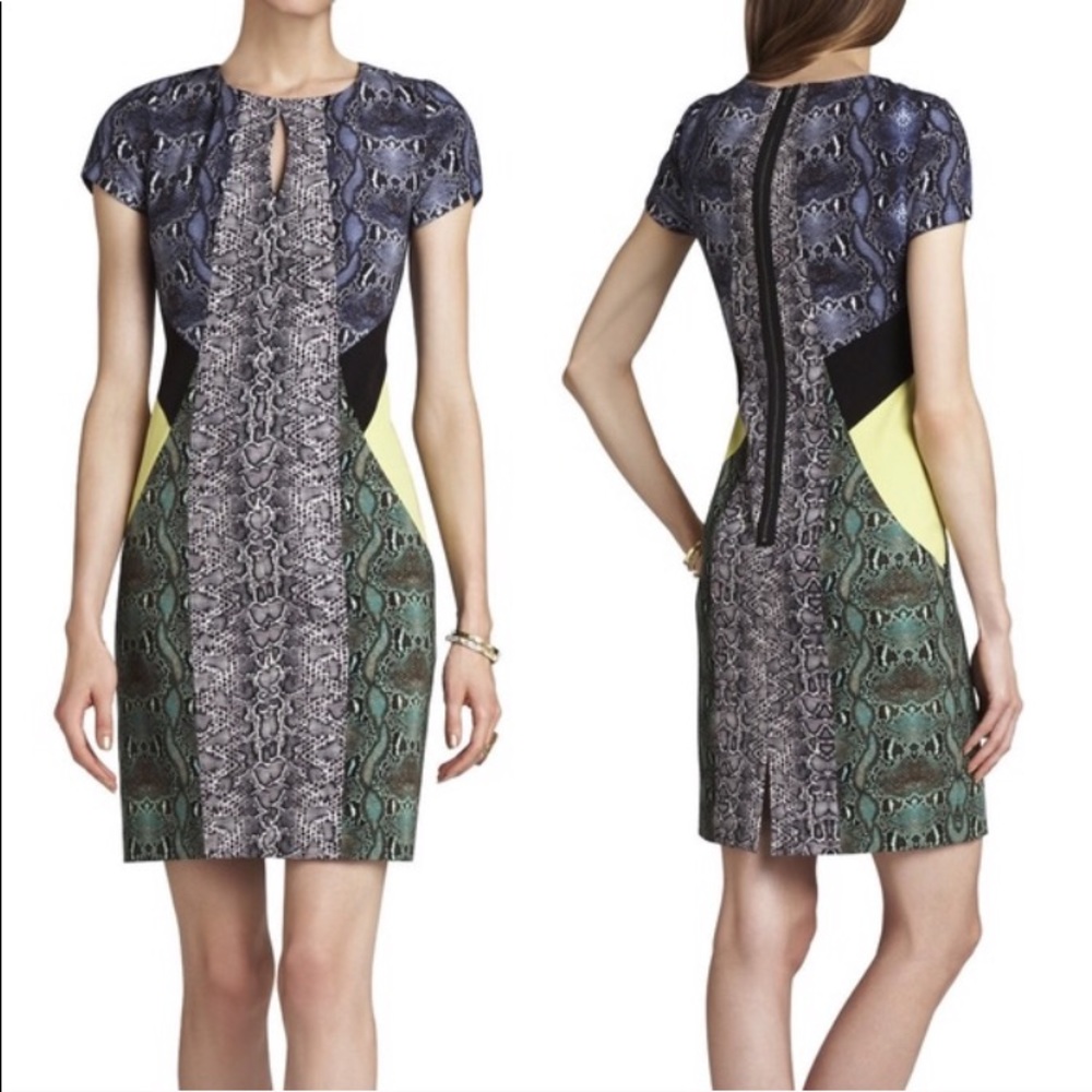 BCBG Chloe Short-sleeve Snakeskin-print